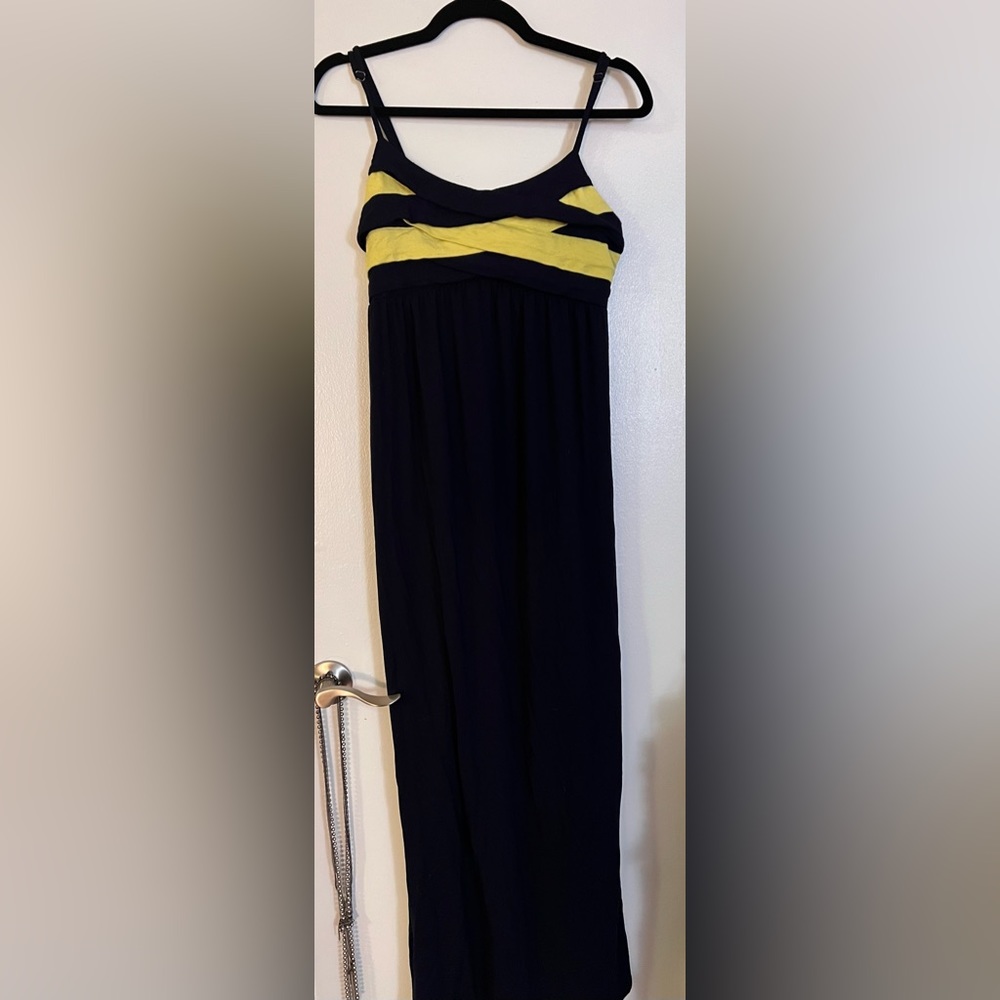 Cute blue and yellow maxi dress